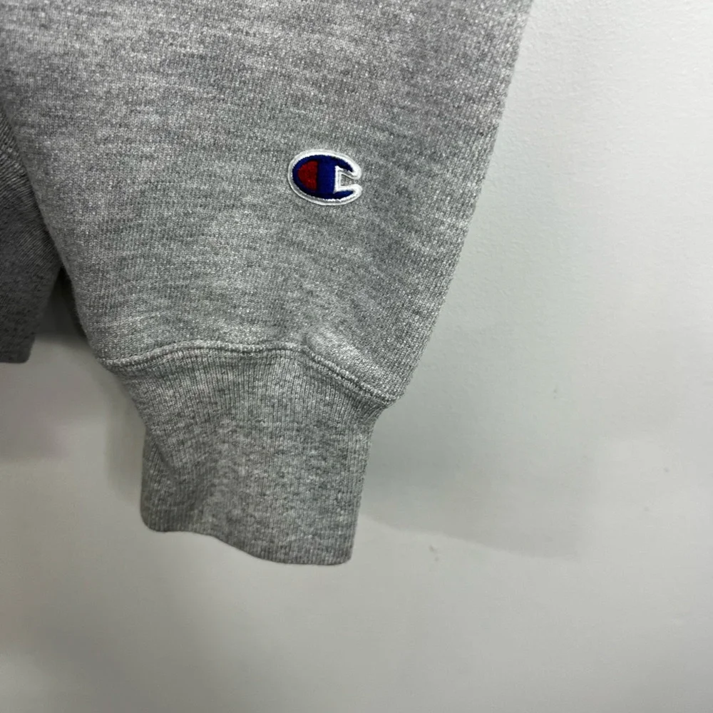 Champion Reverse Weave reworked grey oversized cotton blend hoodie sweatshirt M - Picture 9 of 17